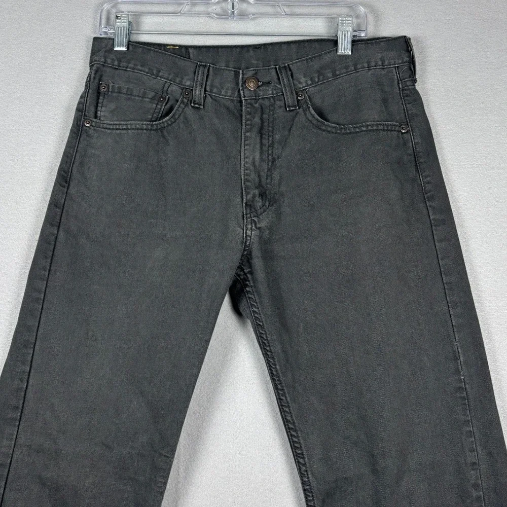 Levis 505 Regular Fit Straight Leg Jeans 32x32 Faded Black Denim